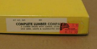 Wood Ho Scale Lumber Co.  Building Kit For Model Train Layout By California Model