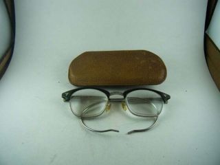 Vintage Bausch & Lomb 1/10 12k Gf Eye Glasses Cat Eye Retro W/case Gold Filled