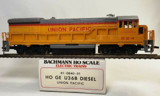 Ho Bachmann 41 - 0640 - 01 Ge U36b Diesel Locomotive Union Pacific Up 824 C - 4