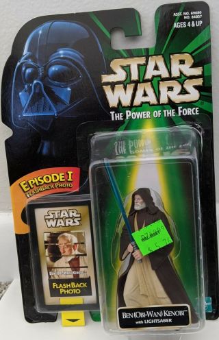 Star Wars The Power Of The Force Ben (obi - Wan) Kenobi With Lightsaber Hasbro
