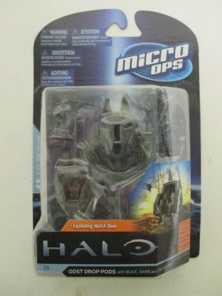 - Mcfarlane Halo Micro Ops Odst Drop Pods With Buck,  Dare & Rookie Series 1