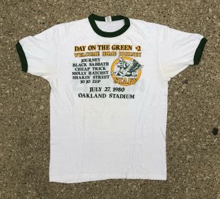 Vintage 1980 Black Sabbath Journey Trick Crew T Shirt