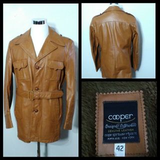 Cooper Vintage Leather Coat Men 