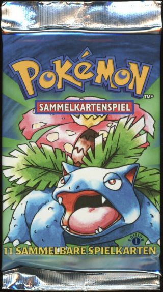 1999 Pokemon German 1st Edition Base Set Booster Pack Bisaflor - Venusaur Empty