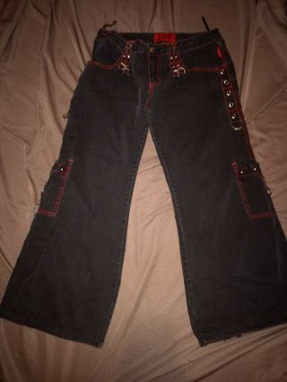 Vintage Tripp Nyc Goth Punk Black Skater Pants Womans Size 9