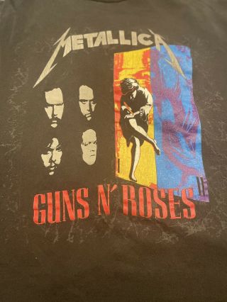 Vintage Metallica Guns N Roses Faith No More 1992 Tour T - Shirt Size Xlarge
