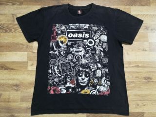 Vintage Bootleg Oasis Noel Liam Gallagher Britpop T Shirt Tour Concert Promo
