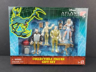 Mattel Disney Atlantis The Lost Empire 4 Action Figure Collectible Gift Set Toy