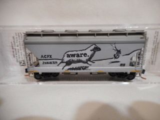 Micro - Trains Line N - Scale Weathered Acfx 2 - Bay Covered Hopper - Acfx218835