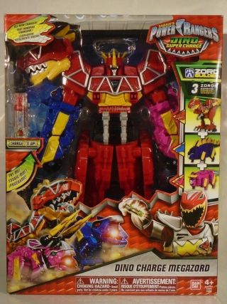 Power Rangers Dino Supercharge Megazord 3 Zords Combine Zord Builder Charge Mib