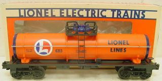 Lionel 6 - 6313 Lionel Lines Single Dome Tank Car Ln/box