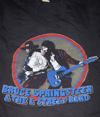 1980 - 81 Bruce Springsteen Vtg Concert Tour T Shirt M Clarence Clemons The Boss