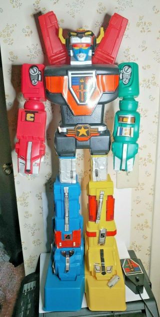 Voltron Giant Commander 25” Motorized Rc 1984 Ljn Toys,  Made In Usa,  No Sword