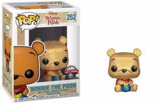 Disney Figurine Winnie Pooh Seated Glitter Exclusive Diamond N° 252 " Pop " Funko