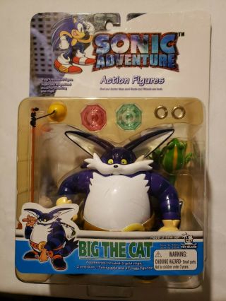 Sonic Adventure Big The Cat Action Figure Nib Fishing Pole Froggy Rare