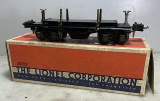 Vintage Lionel Trains Prewar No 3651 Remote Control Lumber Car