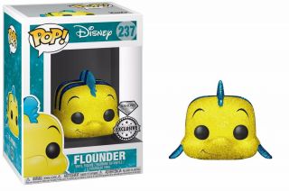 Disney Figurine Flounder Pelochon Glitter Exclusive Diamond N° 237 " Pop " Funko