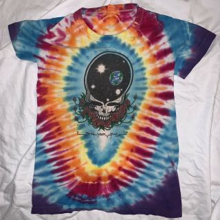 Grateful Dead Space Your Face Vintage 1987 Tie Dye Shirt Child Large Garcia