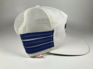 Vintage 3 Stripe Hat Mobil 1 Racing Snapback Cap Made in USA Blue Stripes 2