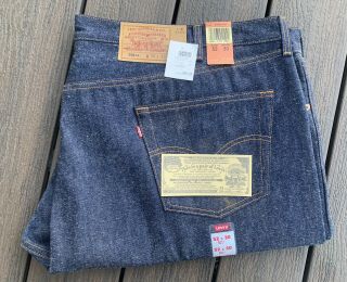 Vtg Levis 501 Shrink To Fit Denim Jeans Nos 52 X 30 Levi’s 1993 90s Deadstock
