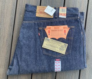 Vtg Levis 501 Shrink To Fit Denim Jeans Nos 52 X 30 Levi’s 1993 90s Deadstock 2