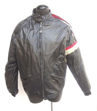 Rare Vintage 1970s Honda Hondaline Black Motorcycle Cafe Racer Jacket - Medium