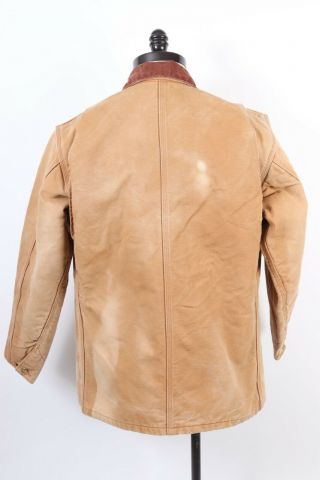 VTG CARHARTT Duck Canvas Blanket Lined Work Chore Coat Jacket USA Mens Size 42 3