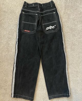 Vintage Jnco Jeans Skate Pants Black Striped Size 16 / 28”x27”