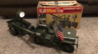 Vintage 1965 Gi Joe Official Jeep Combat Set W/ Box