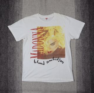 Vintage Madonna Blonde Ambition Tour 1990 Concert T - Shirt Double Sided Xl Large