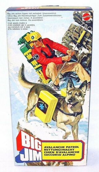 Mattel Usa Big Jim Avalanche Patrol With Shepherd Dog Adventure Set Mib`78 Rare