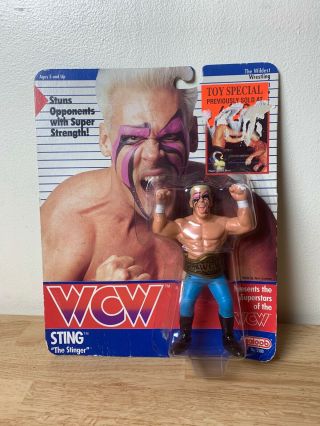 Wwf Wwe Wcw - Sting The Stinger - Galoob Wrestling Action Figure W/ Belt 1990