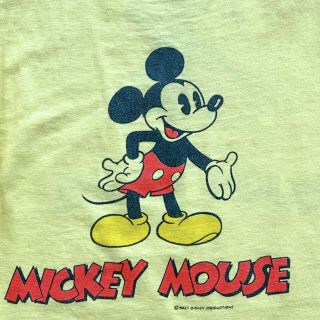Mickey Mouse Vintage 1970s 1980s Walt Disney T Shirt Double Sided Cartoon Promo