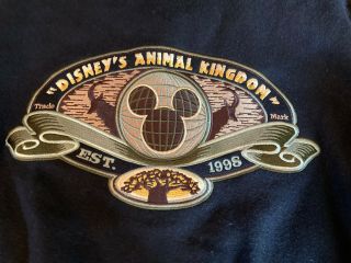 Vintage Disney Animal Kingdom Opening Crew Wool Leather Bomber Jacket XL 1998 2