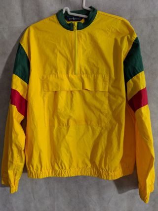 Polo Ralph Lauren Vintage Colorblock Pullover Windbreaker Half Zip Jacket Large
