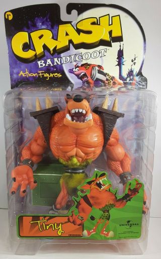 Resaurus Tiny Crash Bandicoot Action Figure 1998 Series One Villain Nrfp