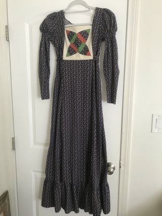 Vintage 70’s India Imports Rhode Island Appalachia Xs Prairie Dress Modest Folk