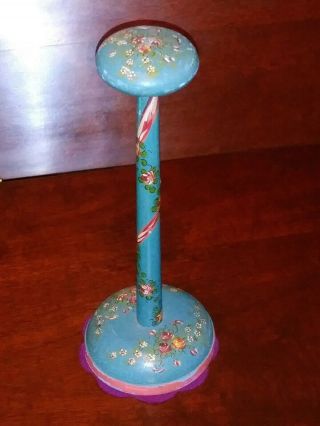 Vintage French Victorian Ladies Decorated Hat Stand