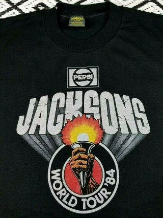 The Jacksons Shirt Vintage T Shirt 1984 Victory Tour Michael Jackson 50/50 Sm/m