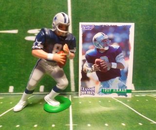 1997 Troy Aikman Starting Lineup Football Classic Doubles Figure & Card Cowboys