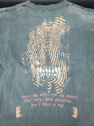 Vintage Metallica Club Don ' t Tread On Me Double Sided Shirt Official (Rare) 3