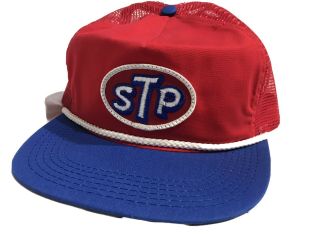 Vintage 1980’s Stp Made In The Usa Snapback Mesh Truckers Hat