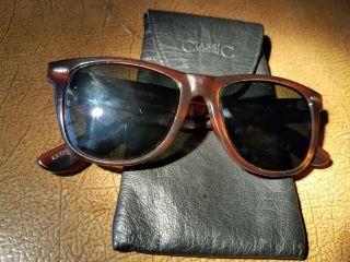 Vintage B&l Bausch & Lomb Ray - Ban Wayfarer Ii Sunglasses Tortoise Glass Lens