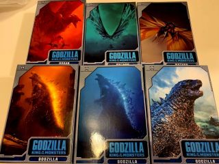 Neca Godzilla King Of The Monsters Set Of 6 Burning Fire Frozen Ice Mothra Rodan
