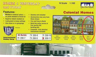 Ihc N Scale Baldwin House Colonial Home Model Kit 200 - 11