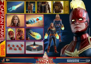 Hot Toys Captain Marvel Deluxe Version 1/6 Scale Collectible Figure