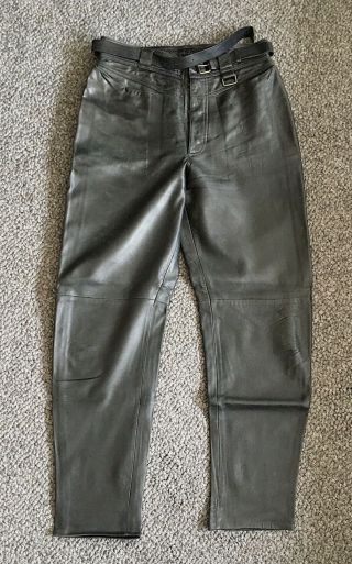 Vintage Giorgio Armani - Mens Leather Pants - 1980 