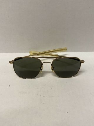 Vintage American Optical 5 1/2 Gold Pilot Aviator Sunglasses