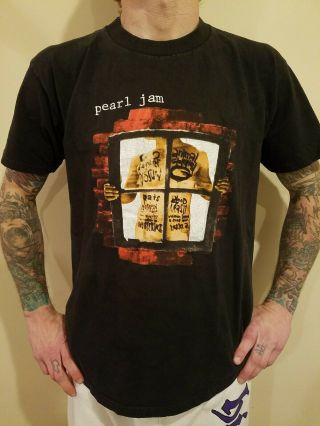 Vintage 1993 Pearl Jam Window Pane Shirt Lee Brand