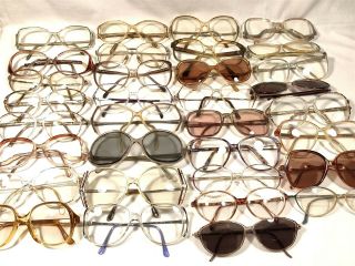 33 Vintage 1960s - 70s Rx Oversize Disco Butterfly Librarian Eyeglasses Frames